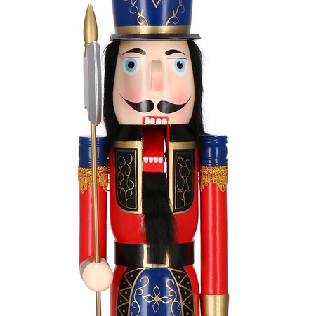 Dziadek do orzechów 120 cm drewniany żołnierzyk z toporem, figurka świąteczna