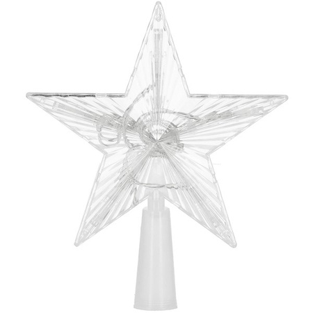 Czubek na choinkę świecąca gwiazda 10 Led szpic multikolor