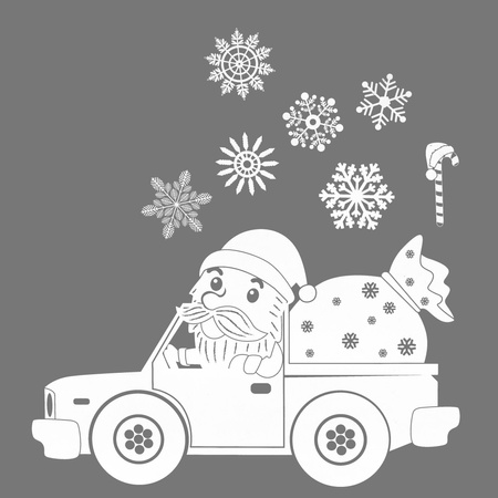 Naklejki świąteczne, dekoracje na okno 21 szt. ozdoby okienne, samoprzylepne, białe