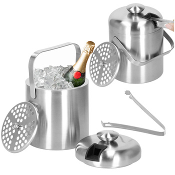 Wiaderko do lodu cooler + szczypce 1,3L pojemnik termiczny