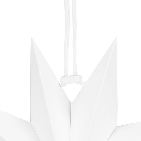 Gwiazda świąteczna papierowa zawieszka choinkowa biała