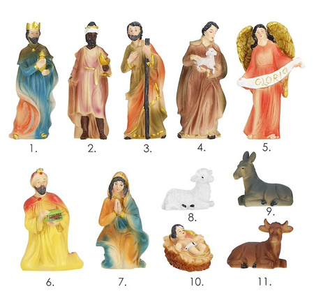 Figurki do szopki bożonarodzeniowej 11 szt. zestaw święta