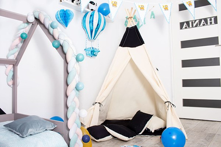 Namiot Tipi dla dzieci wigwam z poduszkami czarny