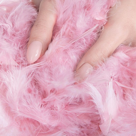 Łańcuch z piór 300 cm różowy szal boa retro ozdoba na karnawał, łańcuch choinkowy