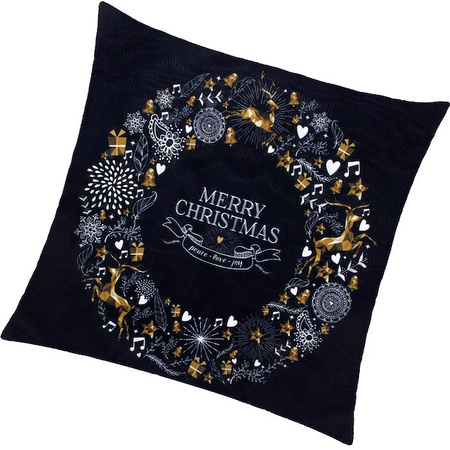 Poszewka dekoracyjna 40x40cm na poduszkę, jasiek świąteczny okrąg