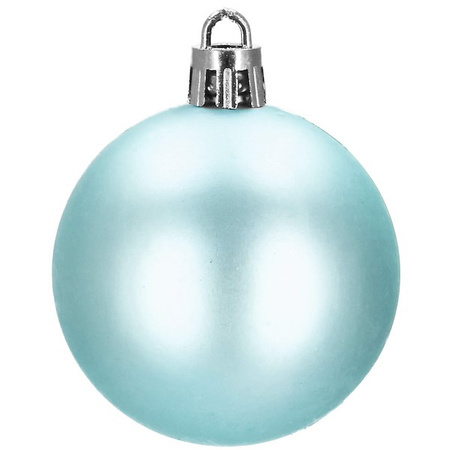 Bombki choinkowe 72 szt. niebieski zestaw choinkowy