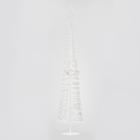 Choinka świecąca, zewnętrzna IP44 ozdoba świąteczna 250 Led ciepły biały 100 cm