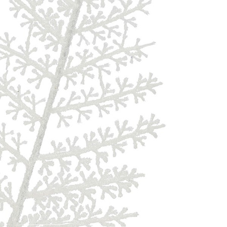 Sztuczny liść ozdoba 3 sz. świąteczna dekoracja do stroika biała