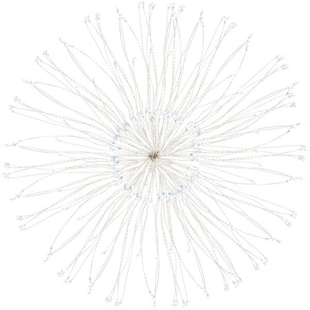 Lampki eksplodująca gwiazda 100 Led biały zimny z programatorem na baterie