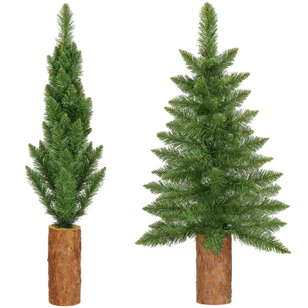 Choinka na pniu 80 cm premium sztuczna jodła zielona jak żywa