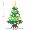 Choinka 93 cm z zawieszkami 25 szt. ozdoba świąteczna na ścianę, filc multikolor