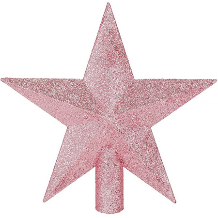 Bombki choinkowe 33 szt. ozdoby świąteczne zestaw z gwiazdą różowe