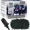 Lampki choinkowe 500 led multikolor 27,5 m 8 funkcji świecenia, oświetlenie świąteczne IP44
