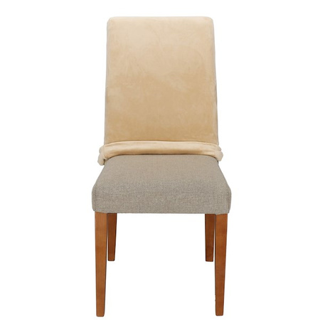 Pokrowiec na krzesło uniwersalny beżowy