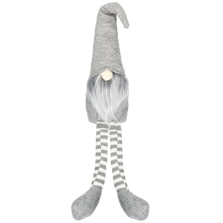 Para skrzatów 50cm ozdoba świąteczna, krasnal świąteczny, gnom siedzący czarno-szary