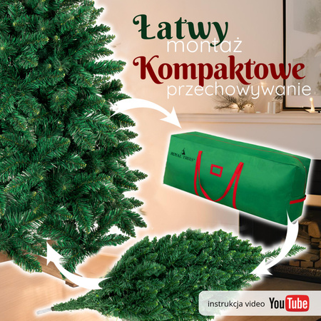 Choinka sztuczna jak żywa 220 cm sosna leśna Royal Trees premium drewniany stojak