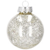 Bombki choinkowe przeźroczyste 30 szt. srebrny, złoty 7cm zestaw choinkowy