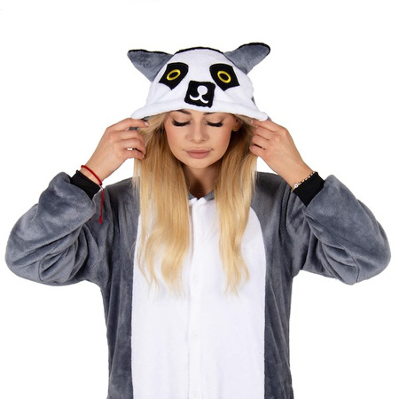 Piżama jednoczęściowa kigurumi damska kombinezon lemur rozmiar S