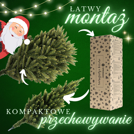 Choinka sztuczna 220 cm świerk skandynawski drzewko świąteczne