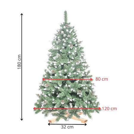 Choinka sztuczna, ośnieżona 180 cm Premium Royal Trees świąteczne drzewko, sosna diamentowa
