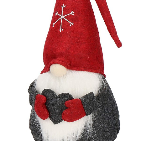 Skrzat 60-80 cm ozdoba świąteczna, krasnal świąteczny, gnom grafitowy na teleskopowych nóżkach