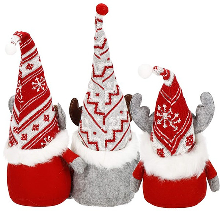 Skrzat ozdoba świąteczna 3 szt. renifer krasnal świąteczny, gnom