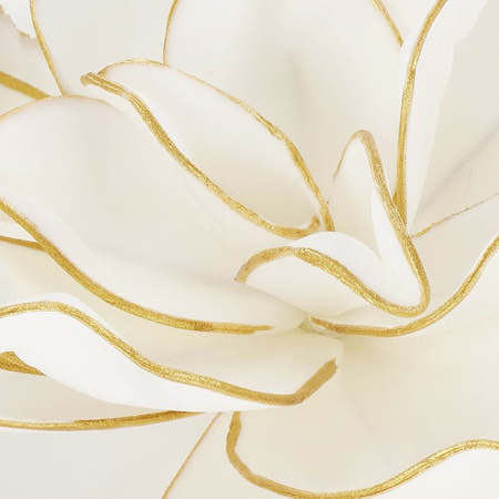 Sztuczny kwiat gałązka do bukietów biało-złoty