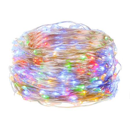 Lampki choinkowe 200 led na prąd druciki mikro multikolor
