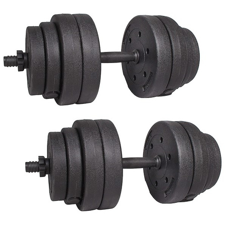 Hantle kompozytowe 30kg 2x15kg gryf zestaw