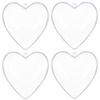 Bombki akrylowe 6cm serce plastikowe decoupage zestaw 4 szt.