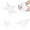 Gwiazda świąteczna papierowa biała i lampki choinkowe led zimny biały