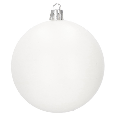 Bombki choinkowe 30 szt. biały 8cm zestaw choinkowy