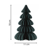 Papierowa choinka ozdoba 18 cm świąteczna dekoracja 3D z magnesem zielona