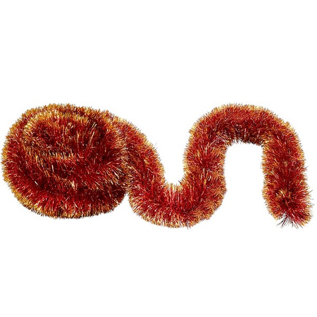 Łańcuch na choinkę 6m czerwono-złoty girlanda choinkowa, średnica 10cm