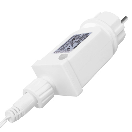 Kurtyna świetlna 500 led girlanda, lampki wewnętrzno-zewnętrzne sople biały zimny + flash