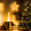 Dekoracja świąteczna 30 LED gwiazda metalowa 60 cm oświetlenie witraż