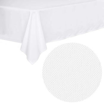Bieżnik na stół świąteczny 220x140cm klasyczny obrus świąteczny biały