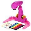 Rzutnik do nauki rysowania dla dzieci szkicownik z notesem i mazakami różowy