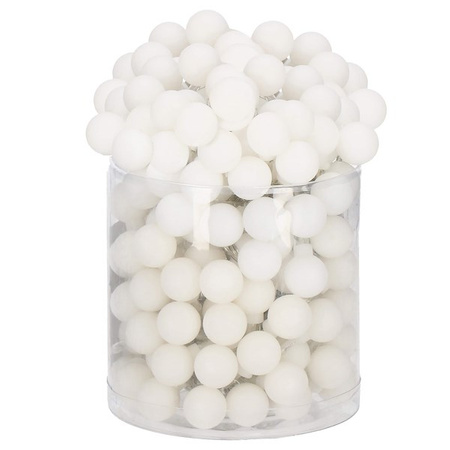 Lampki choinkowe 80 Led kuleczki biały ciepły z programatorem na baterie