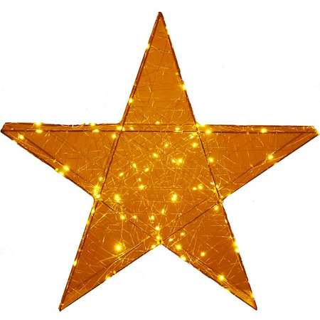 Dekoracja świąteczna 100 LED gwiazda metalowa 60 cm oświetlenie witraż