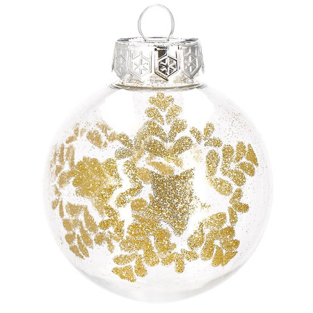 Bombki choinkowe 30 szt. przeźroczyste zestaw choinkowy