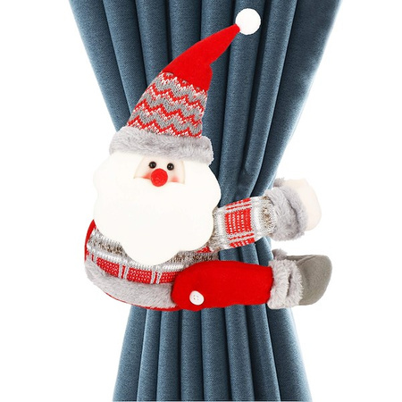 Skrzat świateczny klamra do zasłon dekoracja na rzepy