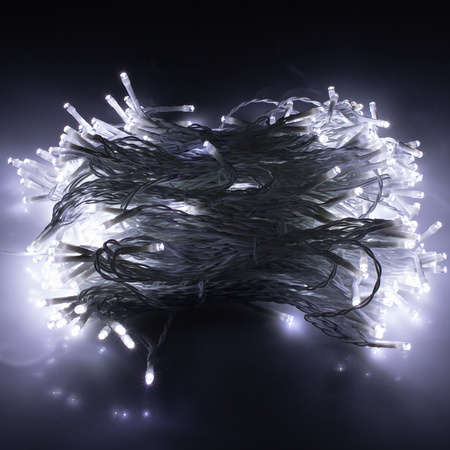 Kurtyna świetlna z pilotem 306 led girlanda, lampki wewnętrzno-zewnętrzne sople zimny biały