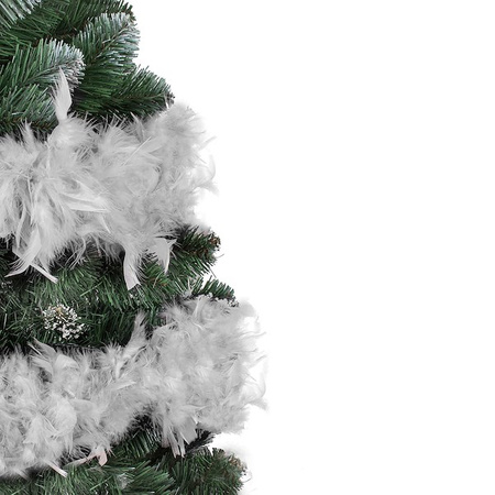 Szal boa z piór szary retro karnawał 190 cm