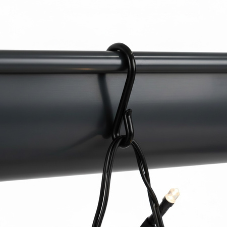 Zawieszki, haczyki do bombek, 60 szt. mocowanie do dekoracji zewnętrzych, świątecznych, zaczepy, czarne