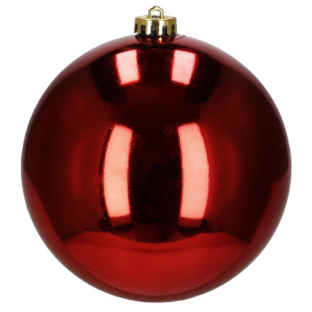 Duże bombki choinkowe 15 cm 3 szt. ozdoby świąteczne nietłukące czerwone