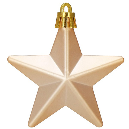 Bombki choinkowe 6 szt. gwiazdki ozdoby świąteczne zestaw rose gold