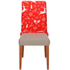 Pokrowiec na krzesło świąteczny, elastyczny, uniwersalny czerwony 