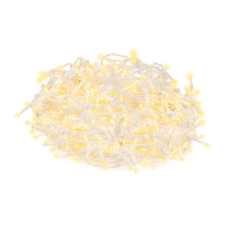 Kurtyna świetlna 500 led girlanda, lampki wewnętrzno-zewnętrzne sople ciepły biały