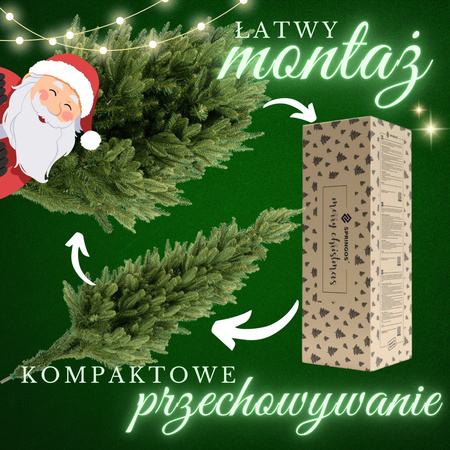 Choinka sztuczna premium 220 cm świerk naturalny